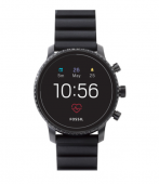 Смарт-часы Fossil Gen 4 - Explorist HR Black Silicone DW6F1